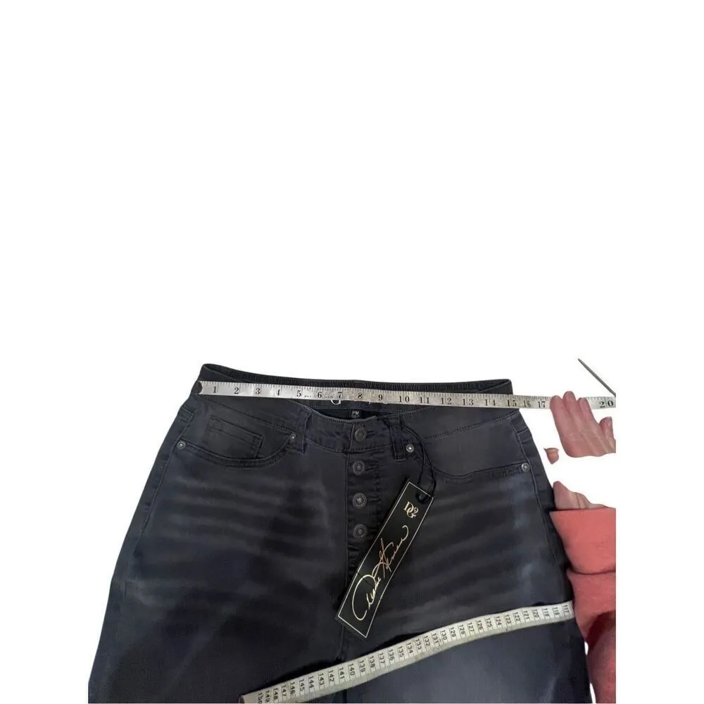 DG2 Womans sequence Pull On Jeans charcoal Sz M Petite NWT Gray Size M - Image 4