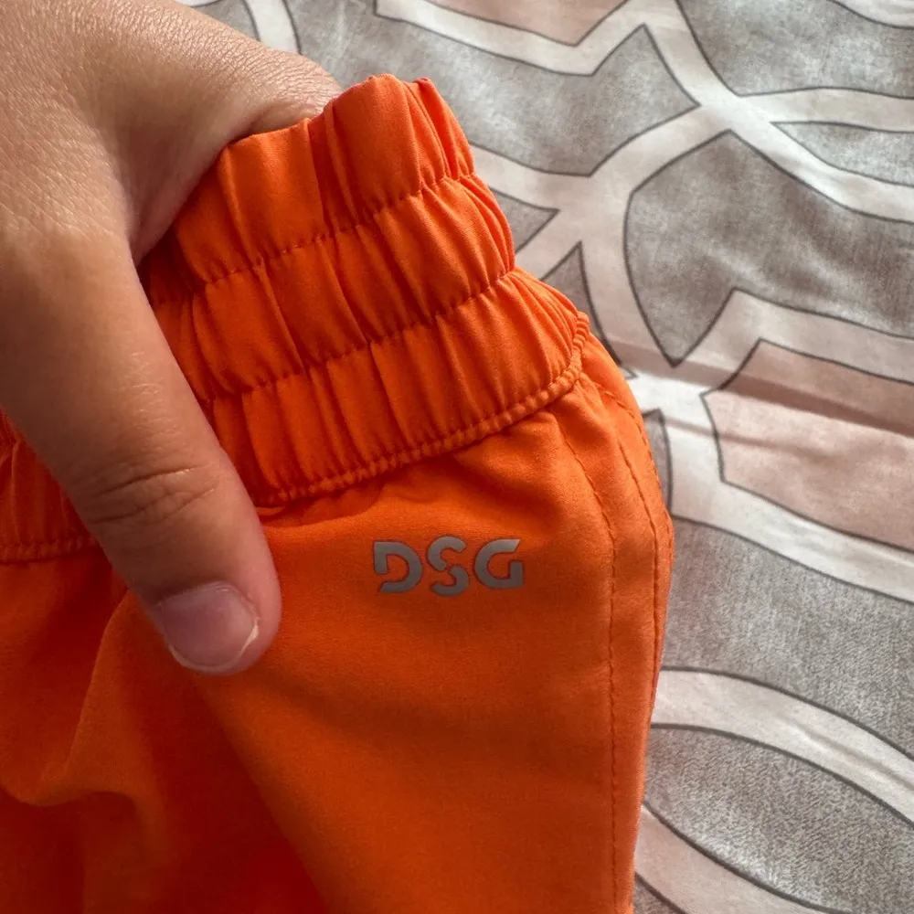 DSG Orange Athletic Shorts Lightweight Elastic Waist - Image 3