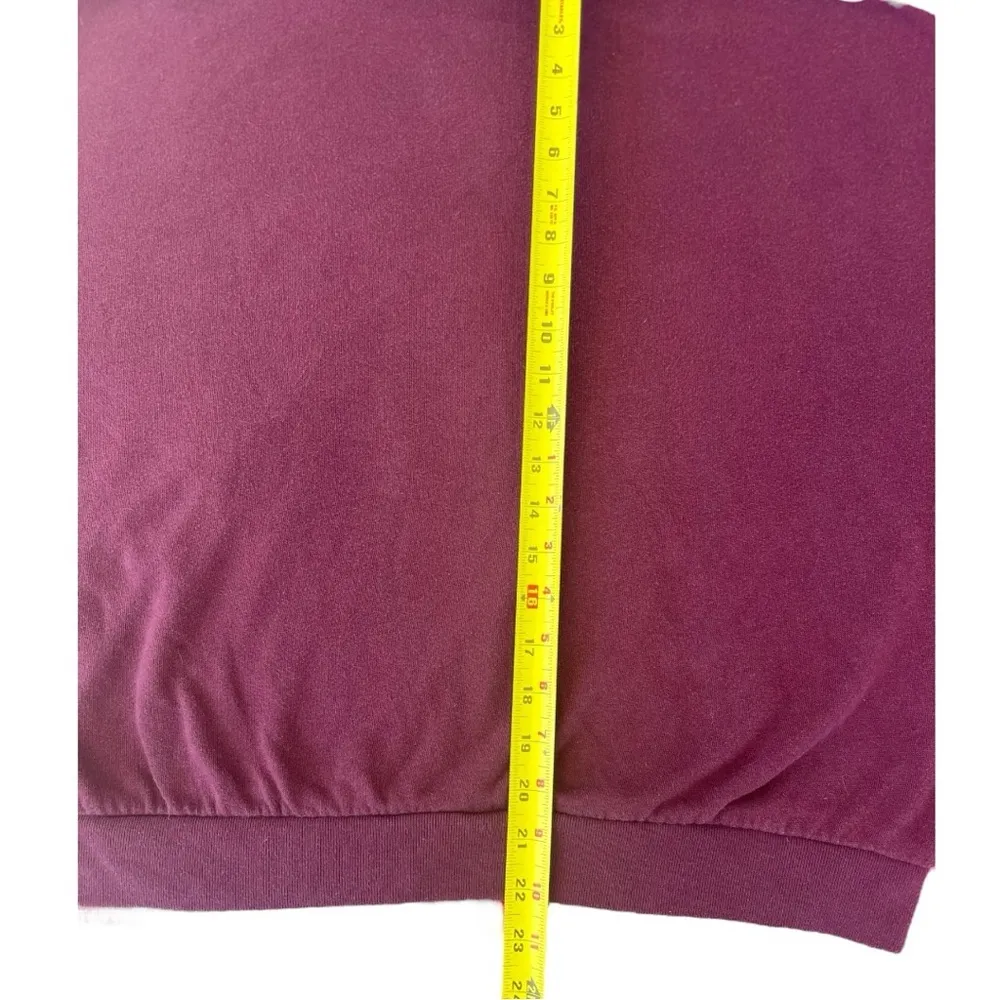 Victoria's Secret PINK Y2K Oversized Sweatshirt‎ Women's Large Red Funnel Collar - Image 6