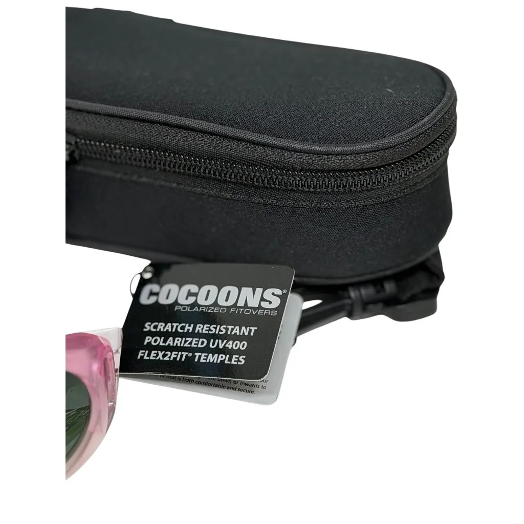 NWB Cocoons Polarized Fitover Sunglasses UV400 Pink Frame Live Eyewear with Case - Image 3