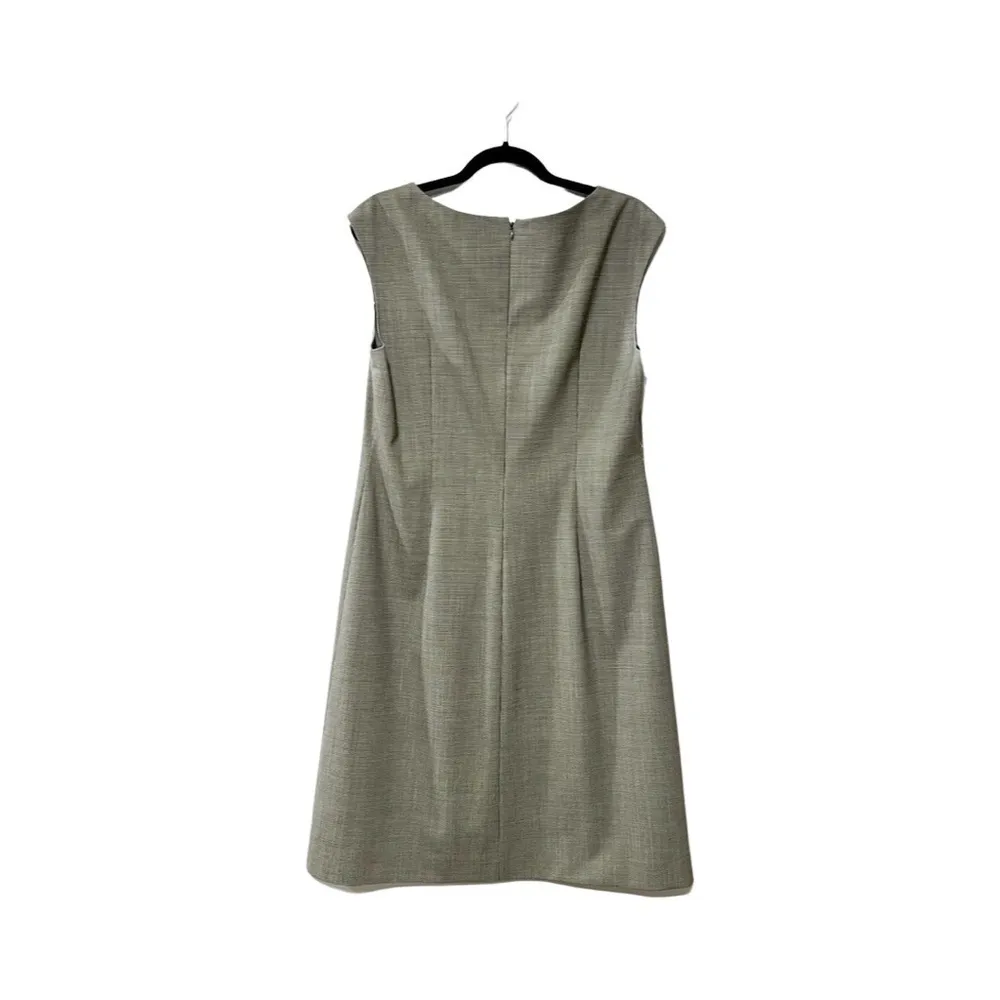 ALEX MARIE Crew Neck Plaid Brown Sheath Dress Sz 12 - Image 3