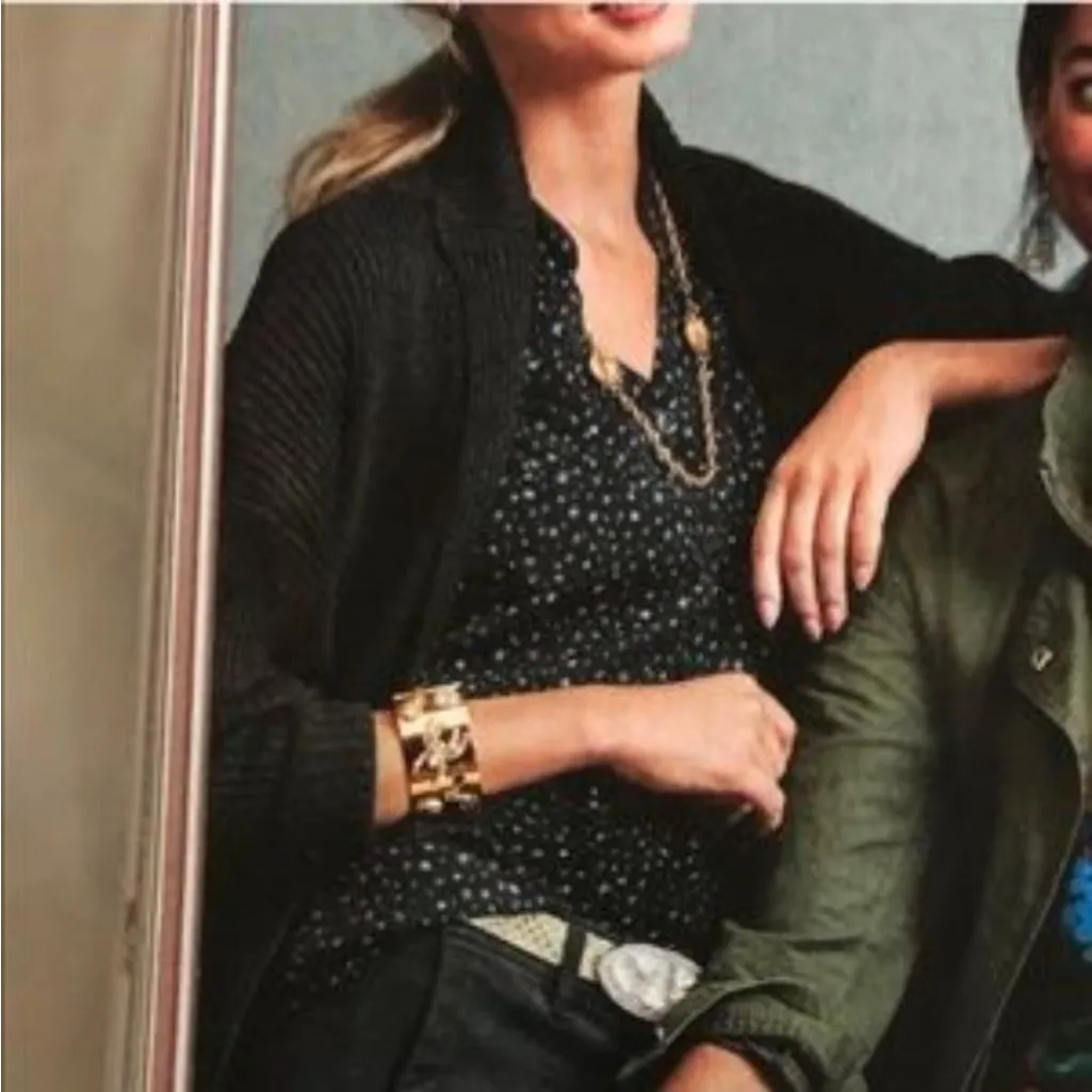 Cabi 3429 Astral Woven Blouse Starry Night Celestial Star Print Tank Top, XS - Image 9