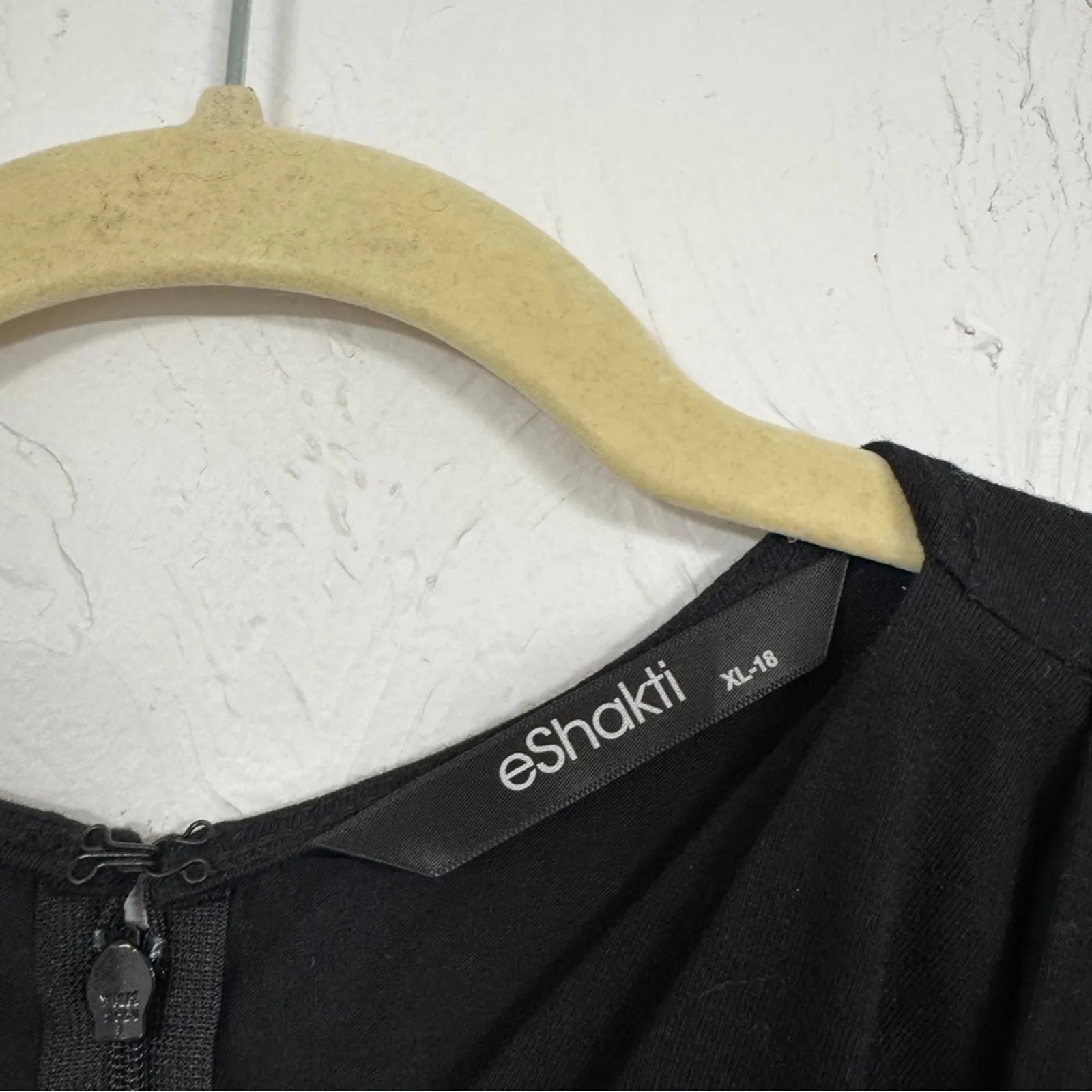 EShakti Black Wide Leg Ankle Length Jumpsuit Womens XL Glam Preppy Classic - Image 3