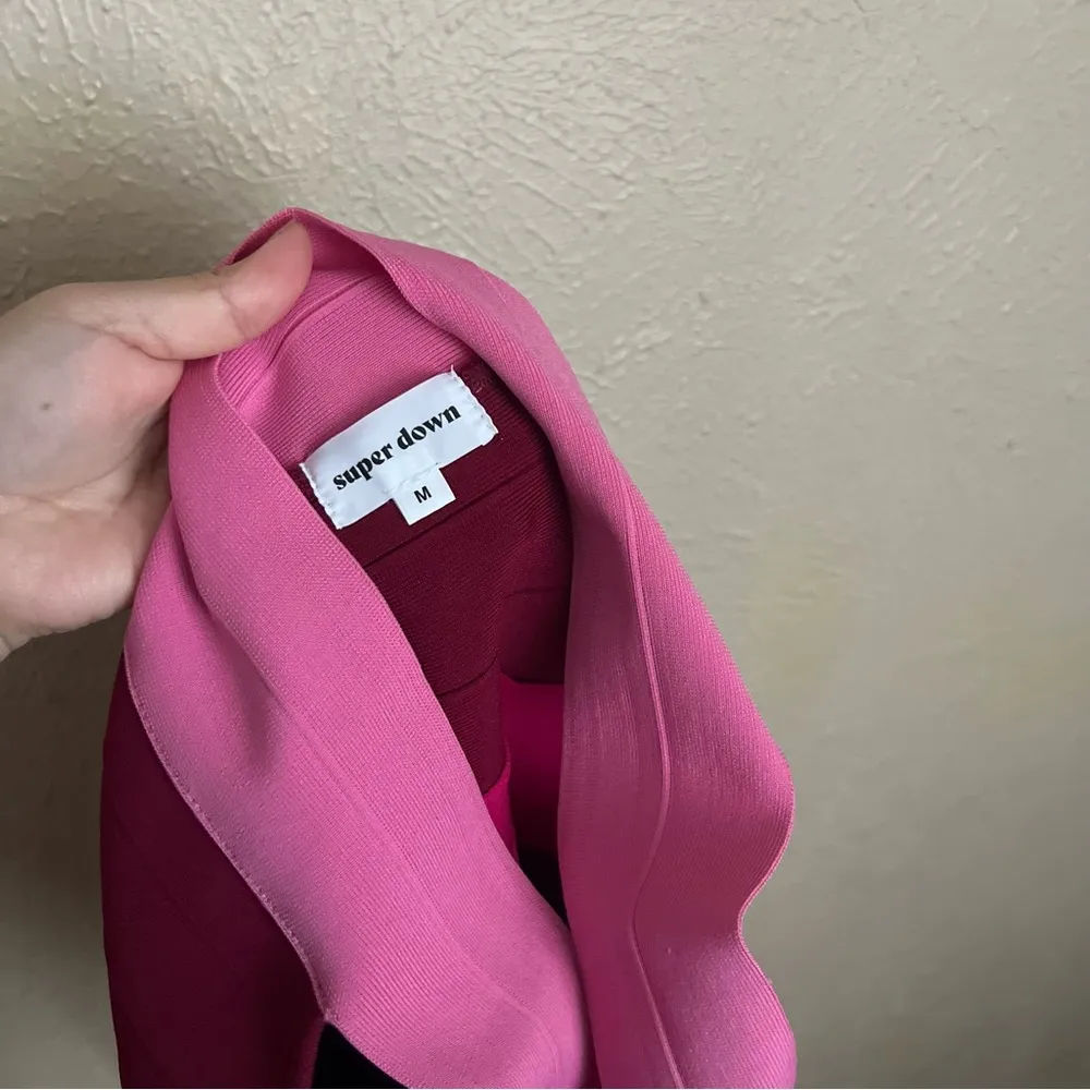 NWT Revolve Superdown Pink Bandage Mini Dress Medium - Image 5