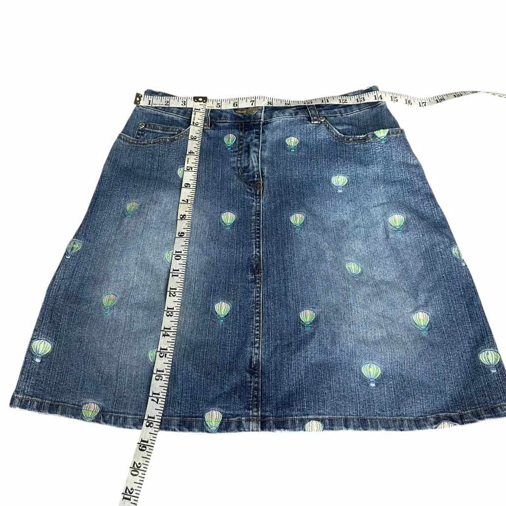 Lilly Pulitzer Vintage Denim Embroidered Skirt Size 2 - Image 4