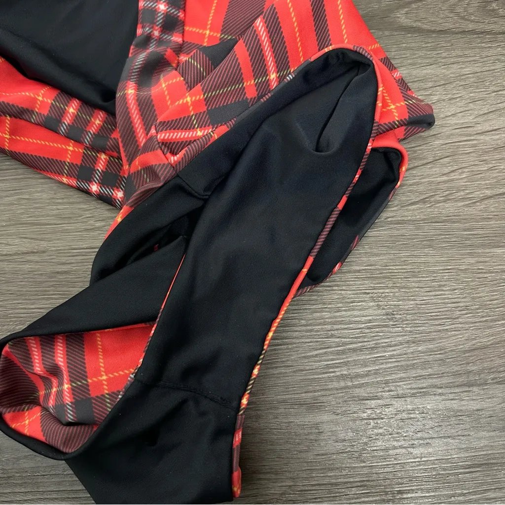 Wildfox Red plaid one piece bathing suit XS - Image 3