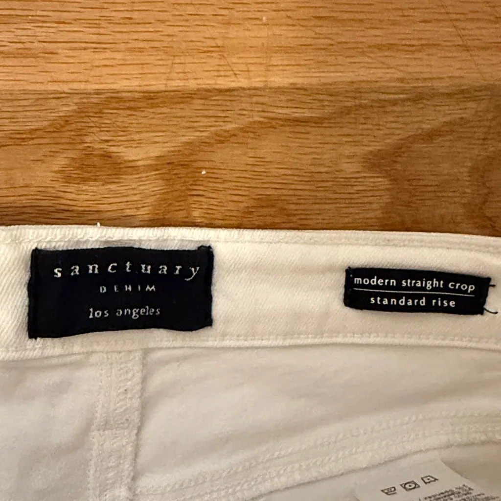 Sanctuary White Modern Straight Crop Jeans - Image 4