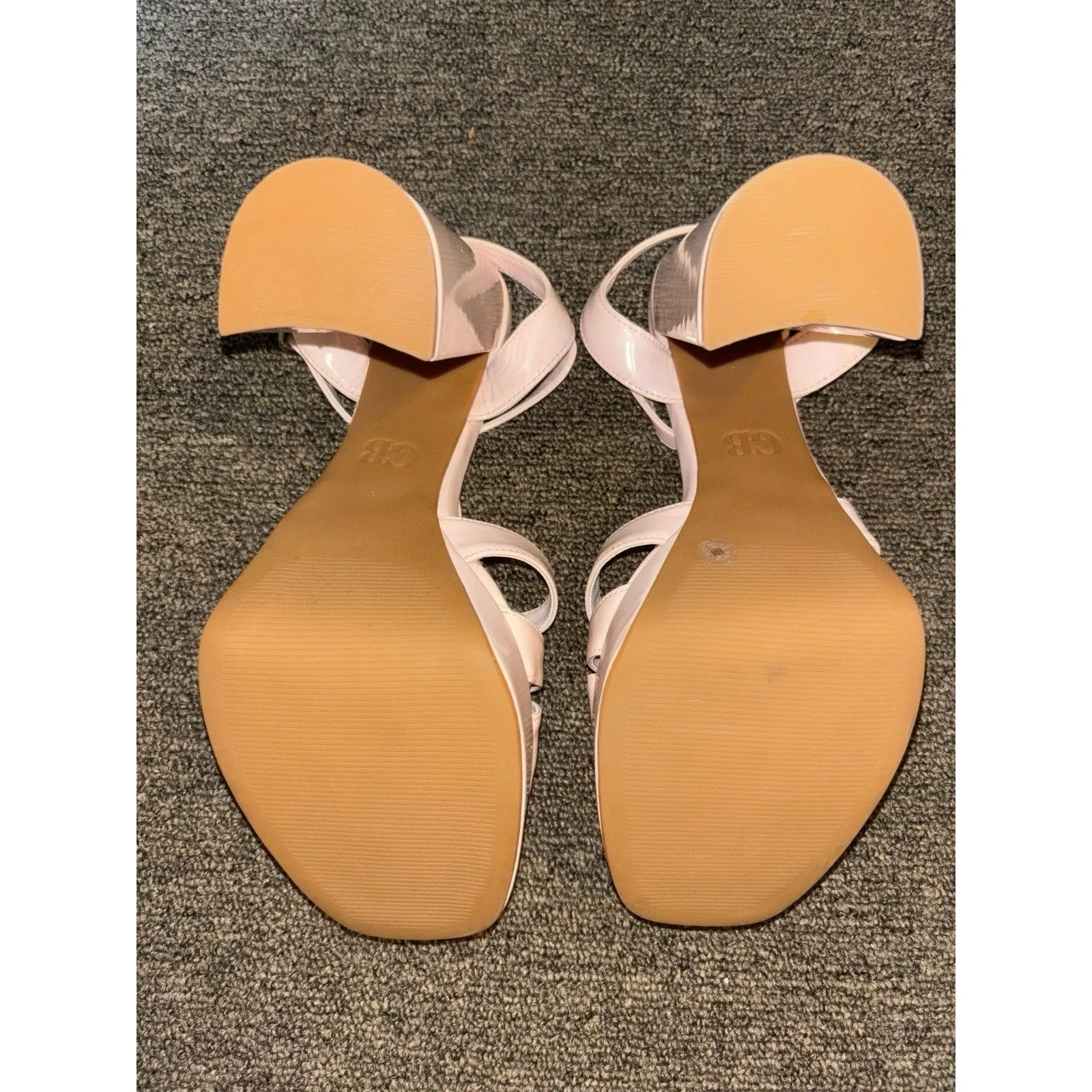 Gianni Bini Patent Platform Mary Janes Nude Pink Size 8 - Image 9