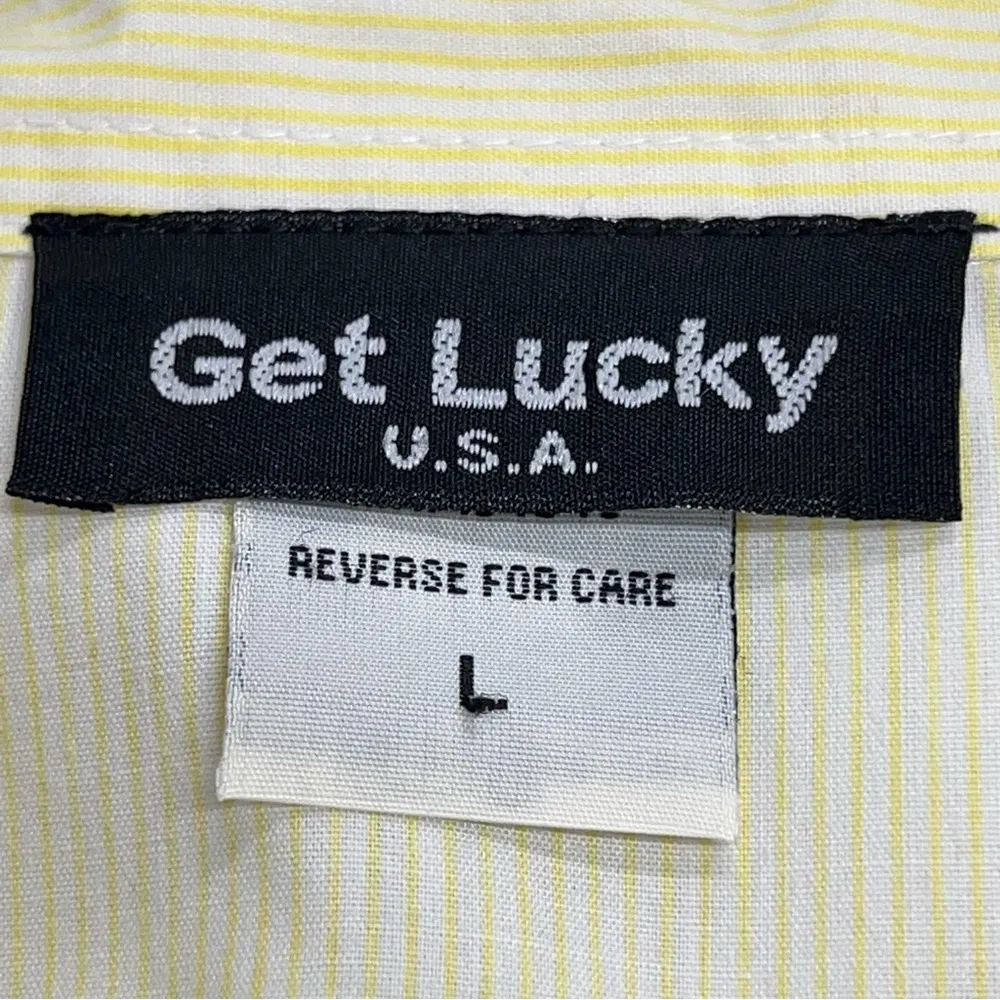 Get Lucky U.S.A. Large stripes Embroidered Button down Shirt - Image 5