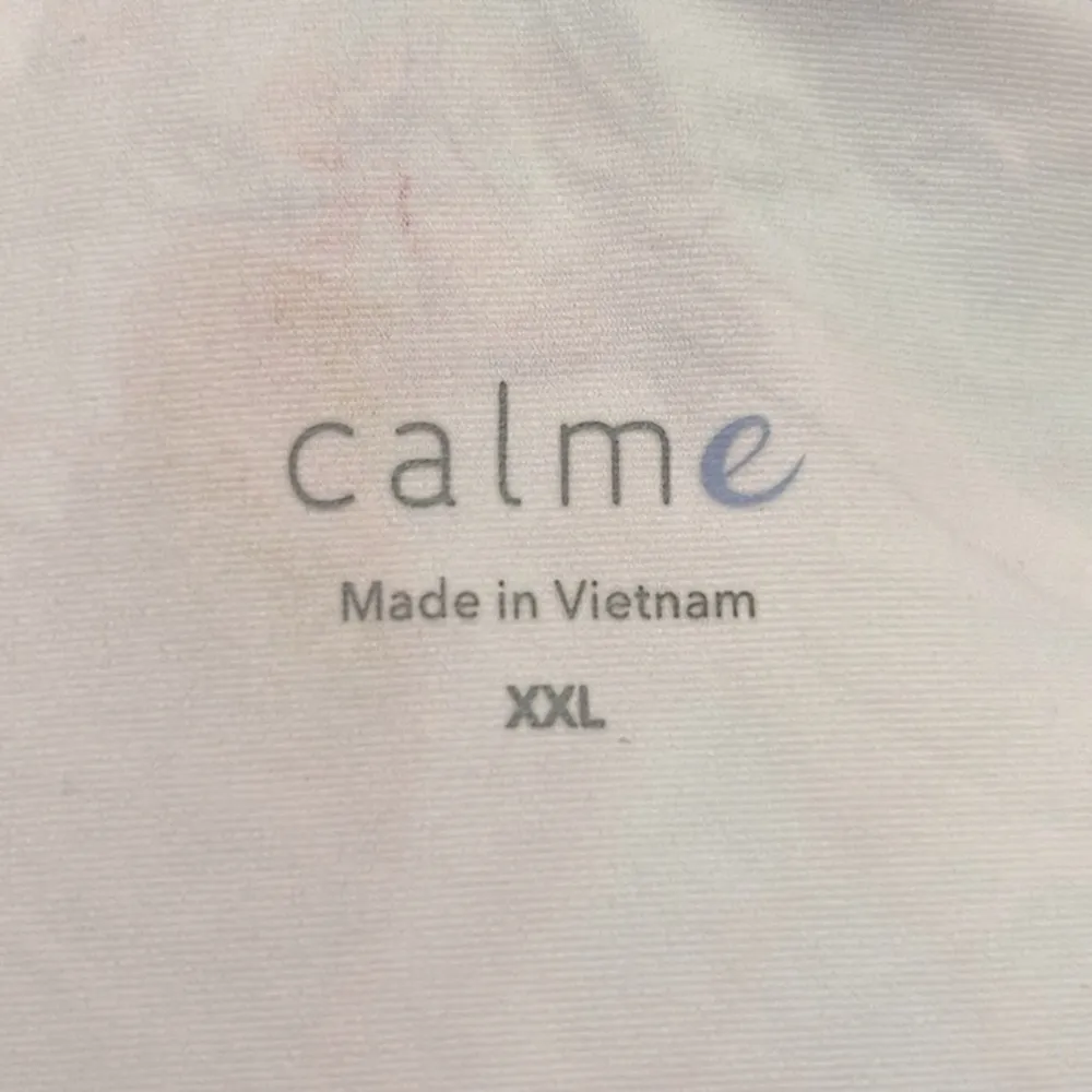 Johnny Was Calme Surf Shirt Multi Pastel Marbled 1/3 Zip Fitted NWT Size XXL - Image 10