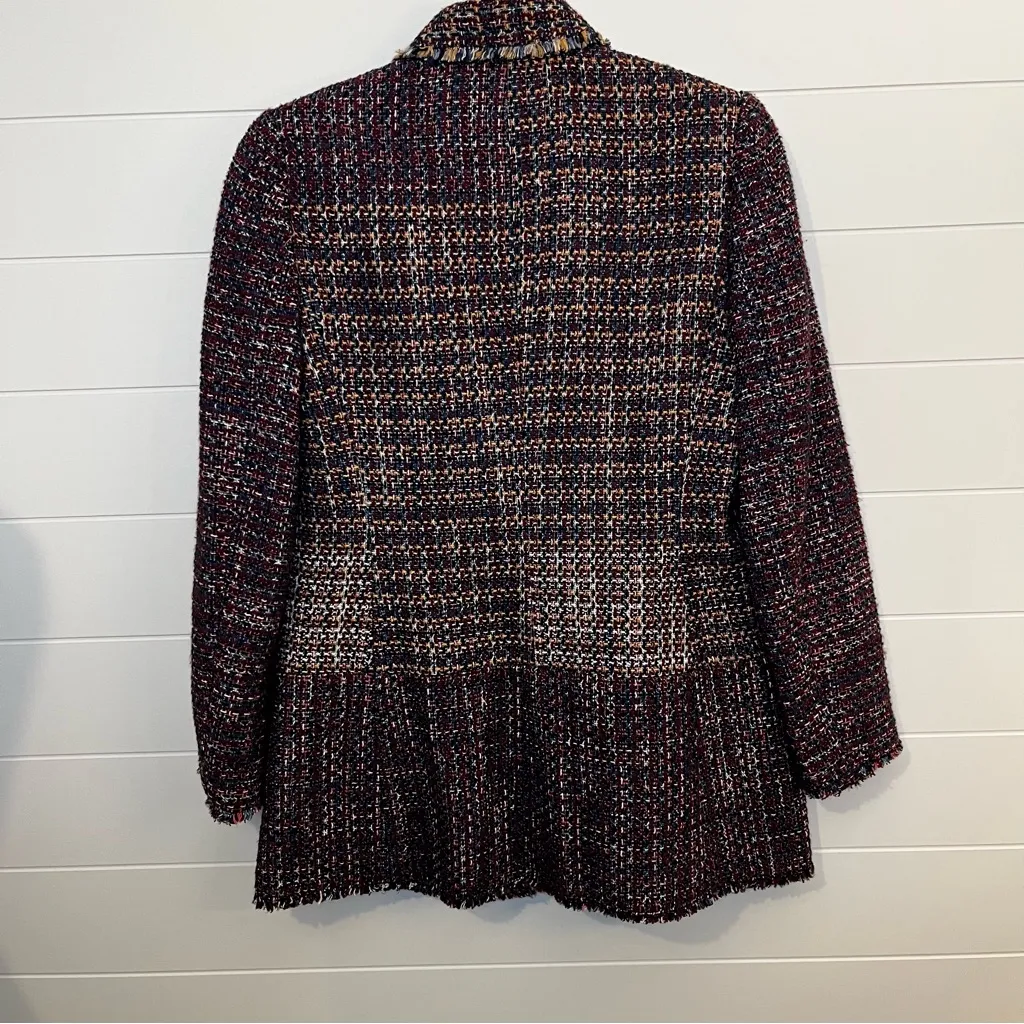 Rebecca Taylor Blanket Woven Tweed Jacket Blazer Size 2 - Image 7