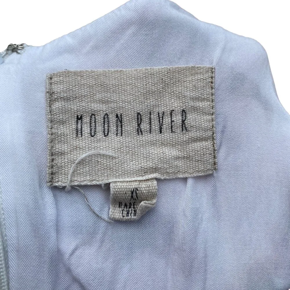 Moon River Jumpsuit Floral White Pink Women's Size Extra Small - Image 11