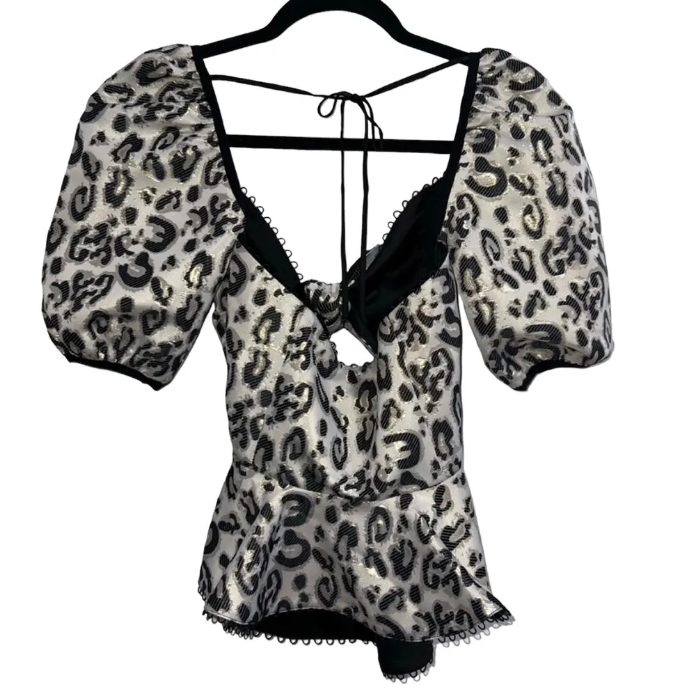 NEW NWT  Geneva Blouse In Leopard - Image 7