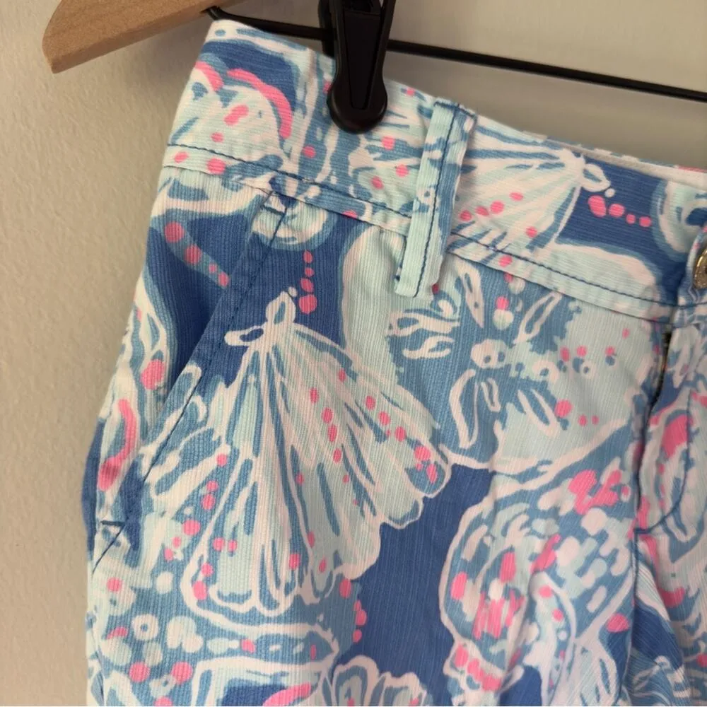 Lilly Pulitzer The Callahan Short Seashell Beach Print Button Zipper Pockets EUC - Image 3