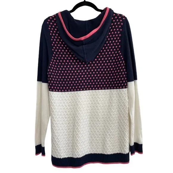 Charter Club‎ Hooded Cable Knit Sweater Hoodie Popcorn Texture Size Large - Image 2