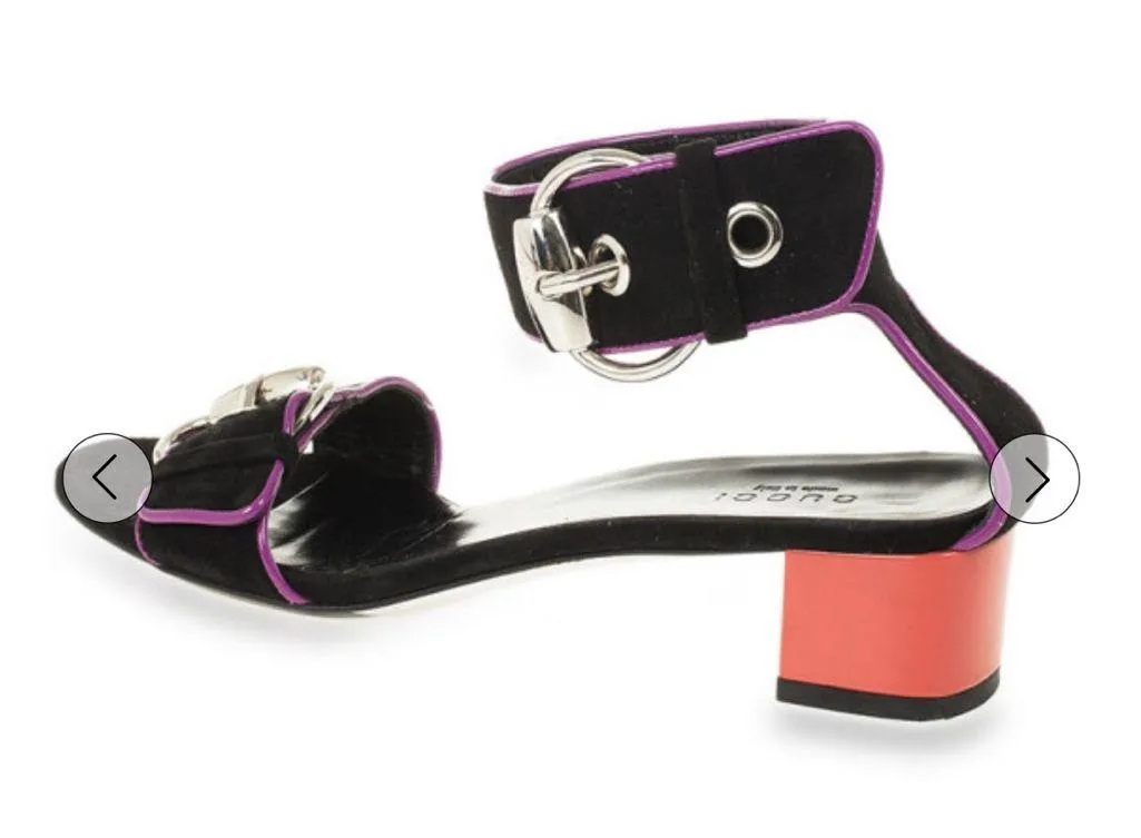 Gucci Block Heel Dress Sandals - Image 2