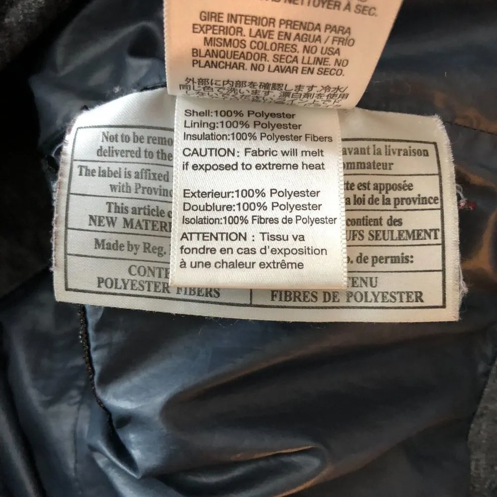 Obermeyer Womens Puffer Jacket Quilted Full Zip Pockets Gray Size L - Image 9