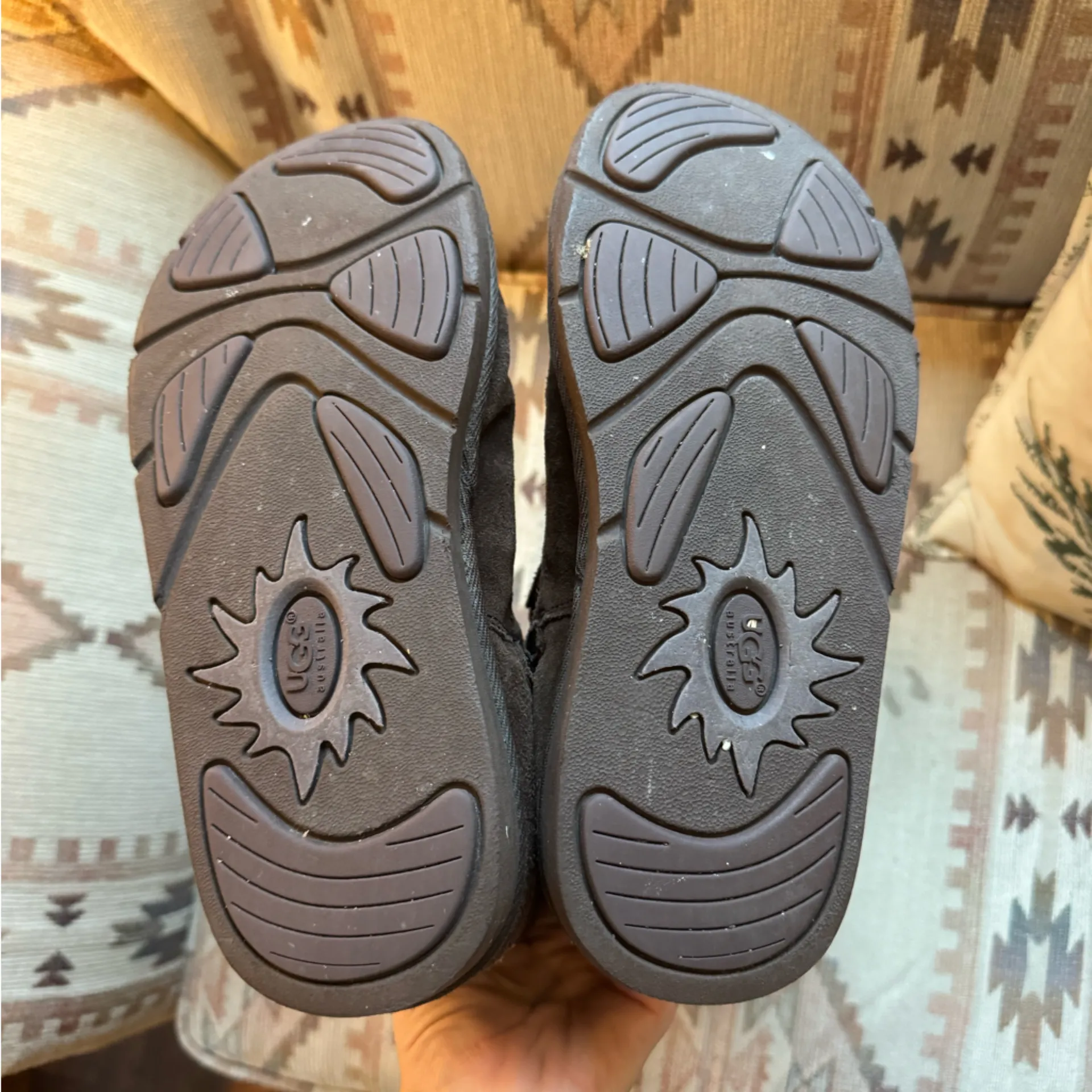 UGG Tall Sunset II Side Zip Brown Suede  Boots. - Image 4