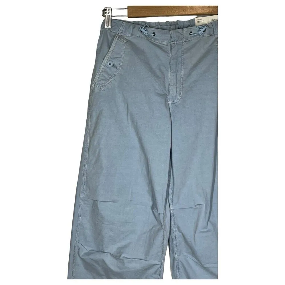 New Old Navy Pants Womens S Parachute Stretch High Waist Ankle Joggers Blue - Image 5
