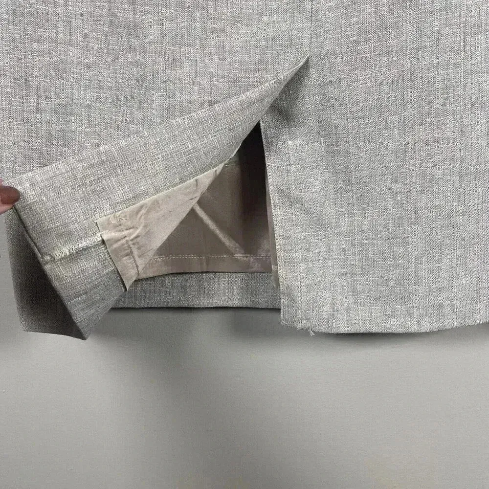 Reiss Gray Wool Blend Pencil Skirt Size 2 Classic Business Casual‎ Minimalist - Image 5