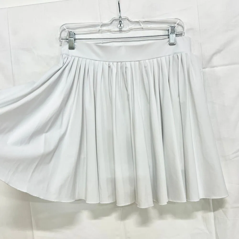 Juicy Couture High Waisted Pleated Skirt Tennis Short Liner White Women's Size M - Image 4