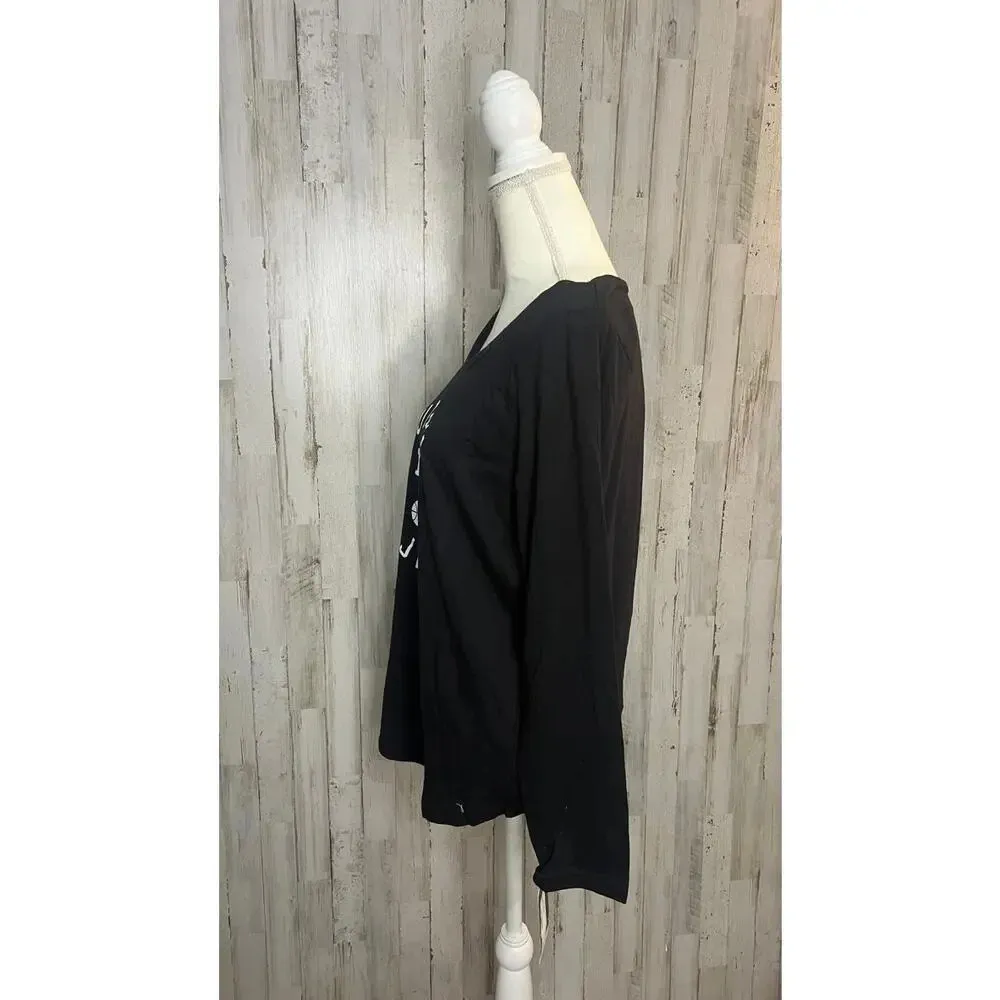 NWT Utah Jazz‎ Women's Long Sleeve Graphic T-Shirt Black Size Large NBA Official - Image 4