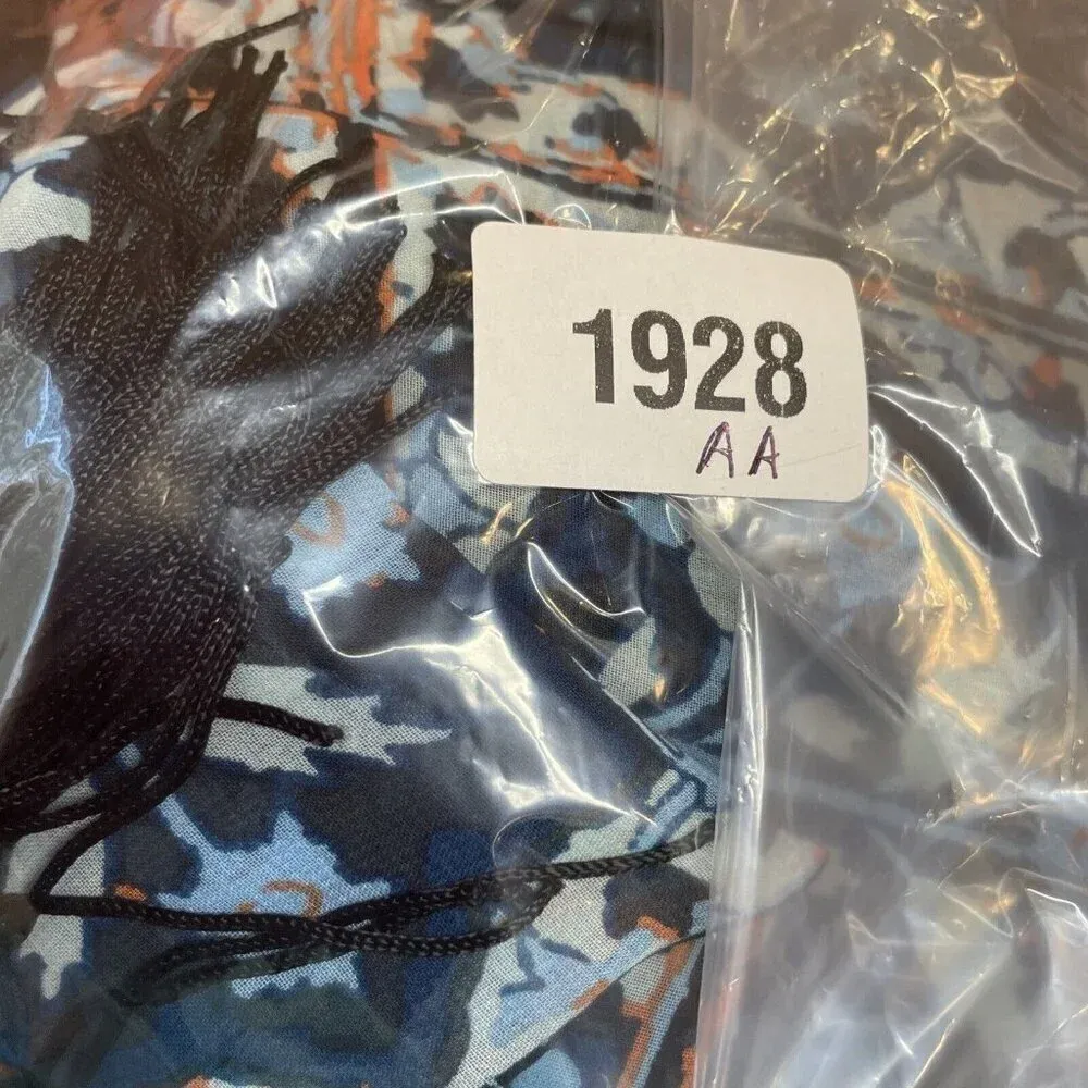 Lularoe Women’s Size Large Blue Floral‎ Black Fringe Kimono Cover Up Boho Beach - Image 7