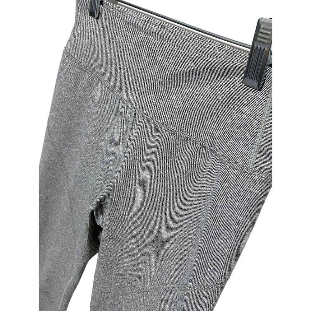 Marine Layer Leggings Womens XS Striped Black Gray White Contrast Color Stitch - Image 3
