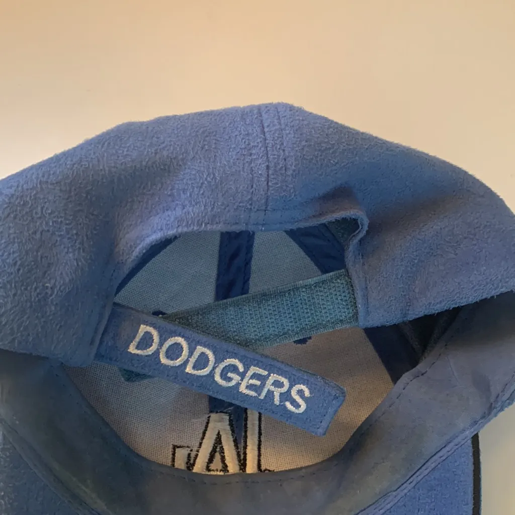 Los Angeles Dodgers light blue sueded baseball cap with Farmer John patch - Image 5