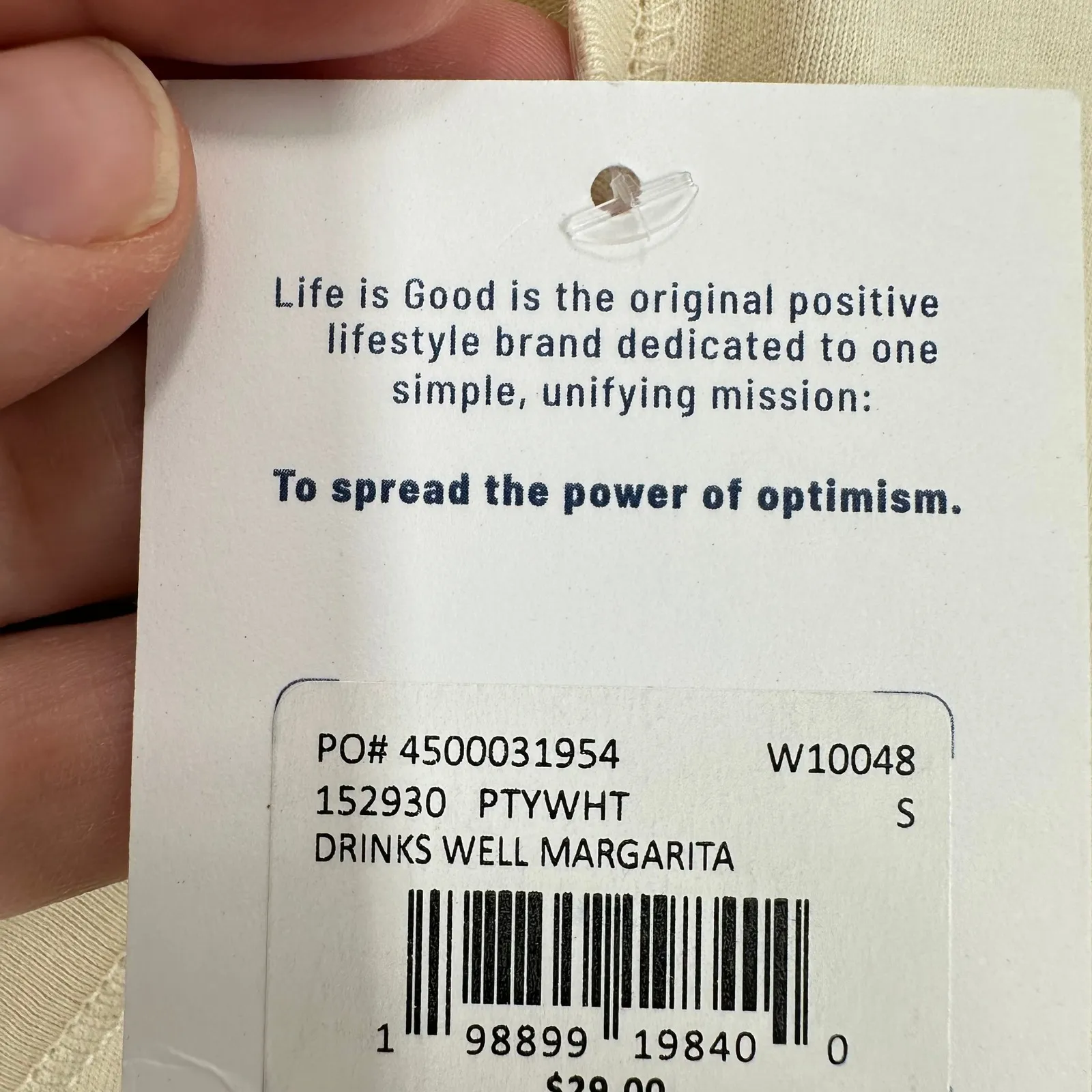 Life is Good Womens Margarita Drinks Well With Others V Neck T Shirt Cream NWT - Image 4