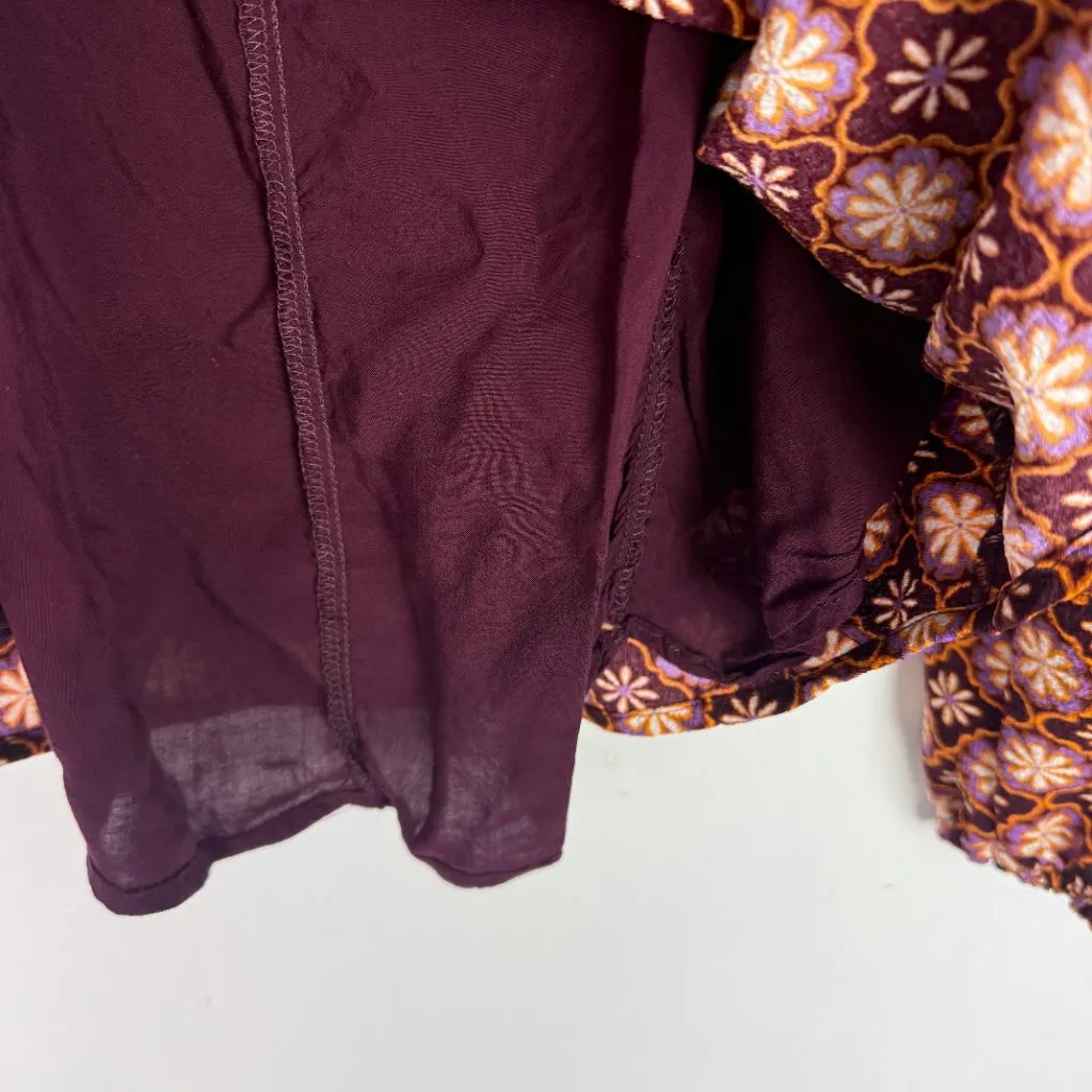 Draper James  Allover Geo Print Long Sleeve Squareneck Top Size Small S EUC - Image 8