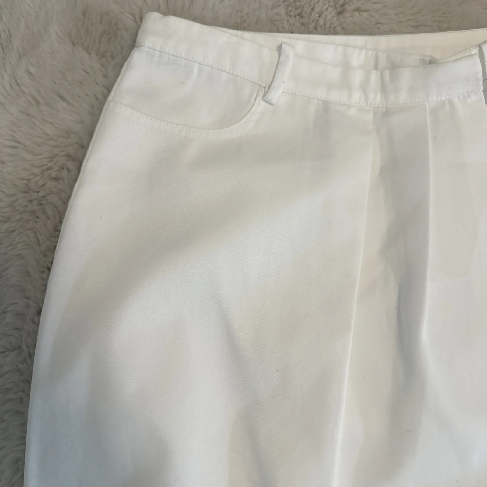 Zara White Draped‎ Pencil Skirt S - Image 6