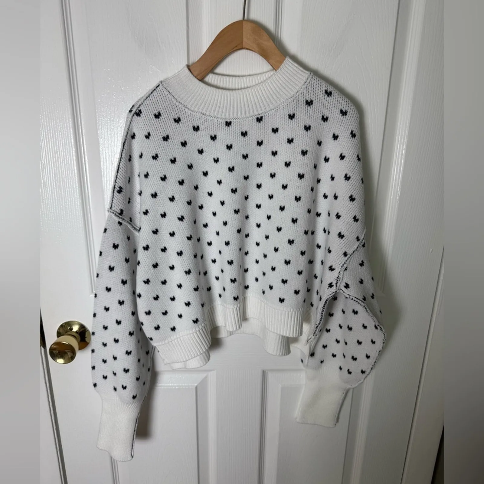 Free People  Pattern Easy Street Crop Pullover XS - Image 3