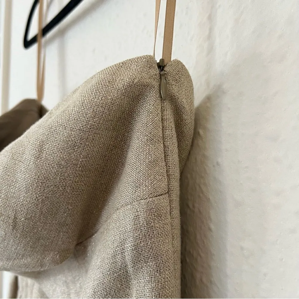 Diane Von Furstenberg Linen Strapless Mini Dress Size 6 - Image 5