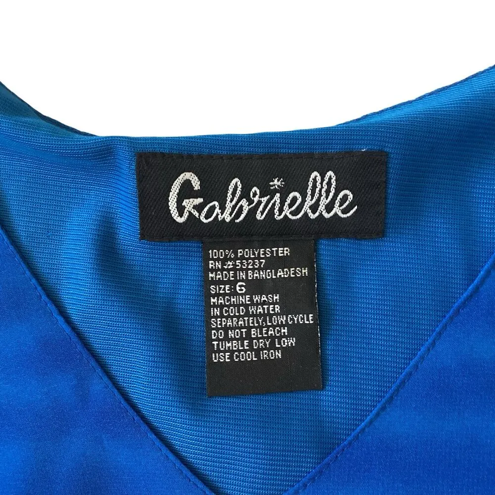 Vintage Gabrielle Maxi Tank Dress Blue Size 6 - Image 6