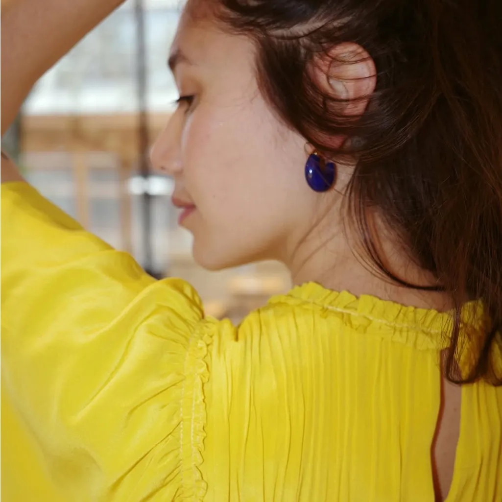 NEW Ulla Johnson Ilaria Dress Sunsprite Yellow Ruffle Silk Midi Dress Size 8 NWT - Image 4