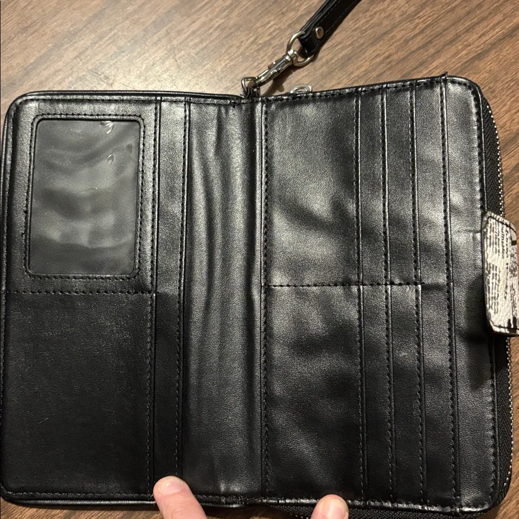 Disney Parks Mickey Minnie Mouse Crazy in Love Newspaper Wristlet - Image 3