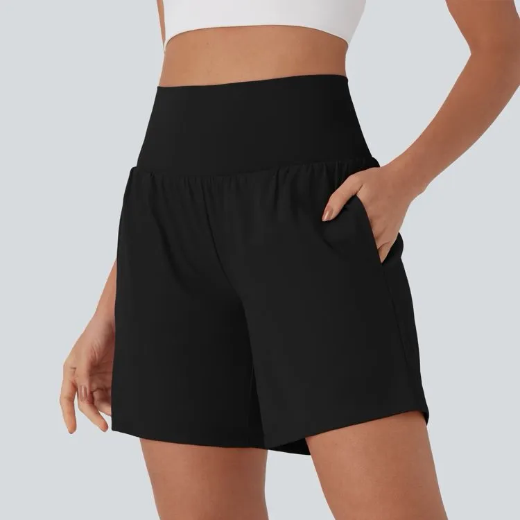 Halara Softlyzero Airy Super High Waisted Cool Touch Yoga Shorts 7" Pockets XL - Image 1