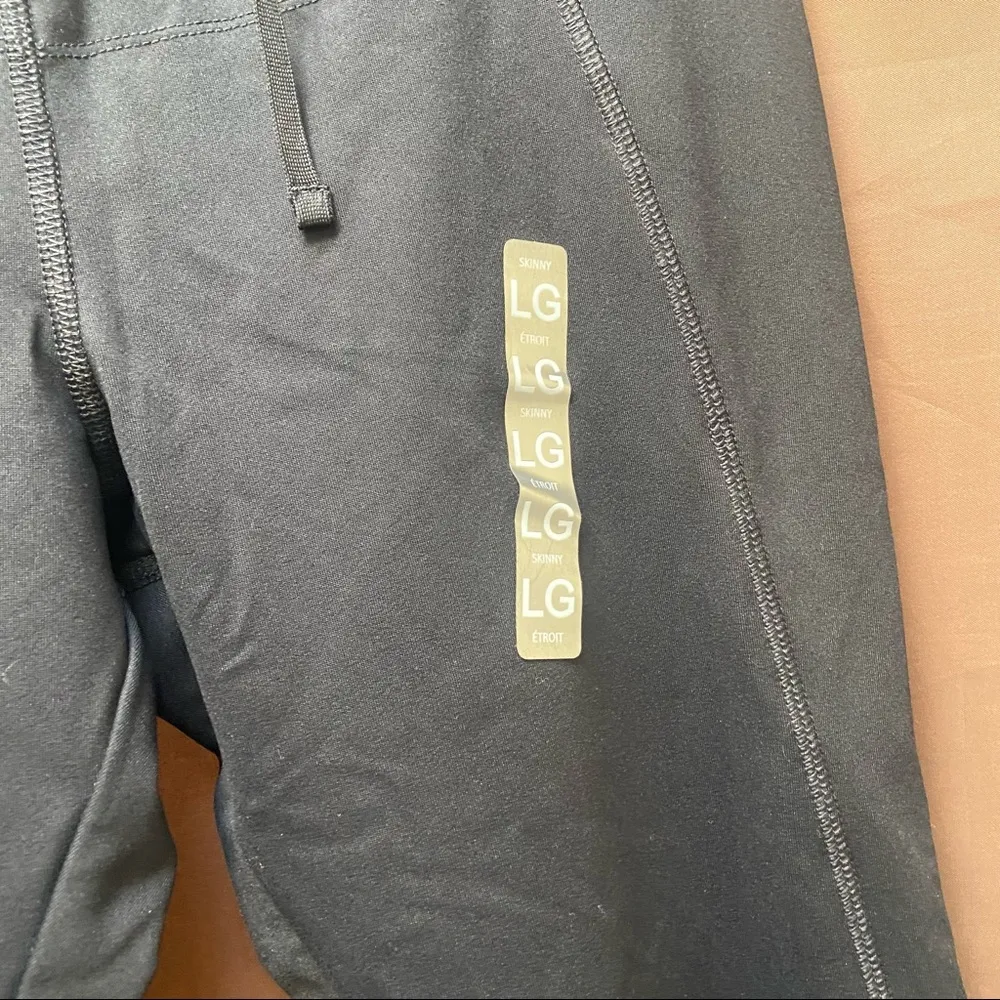 Forever 21 Black Mesh Yoga Leggings Pants SzLarge - Image 2