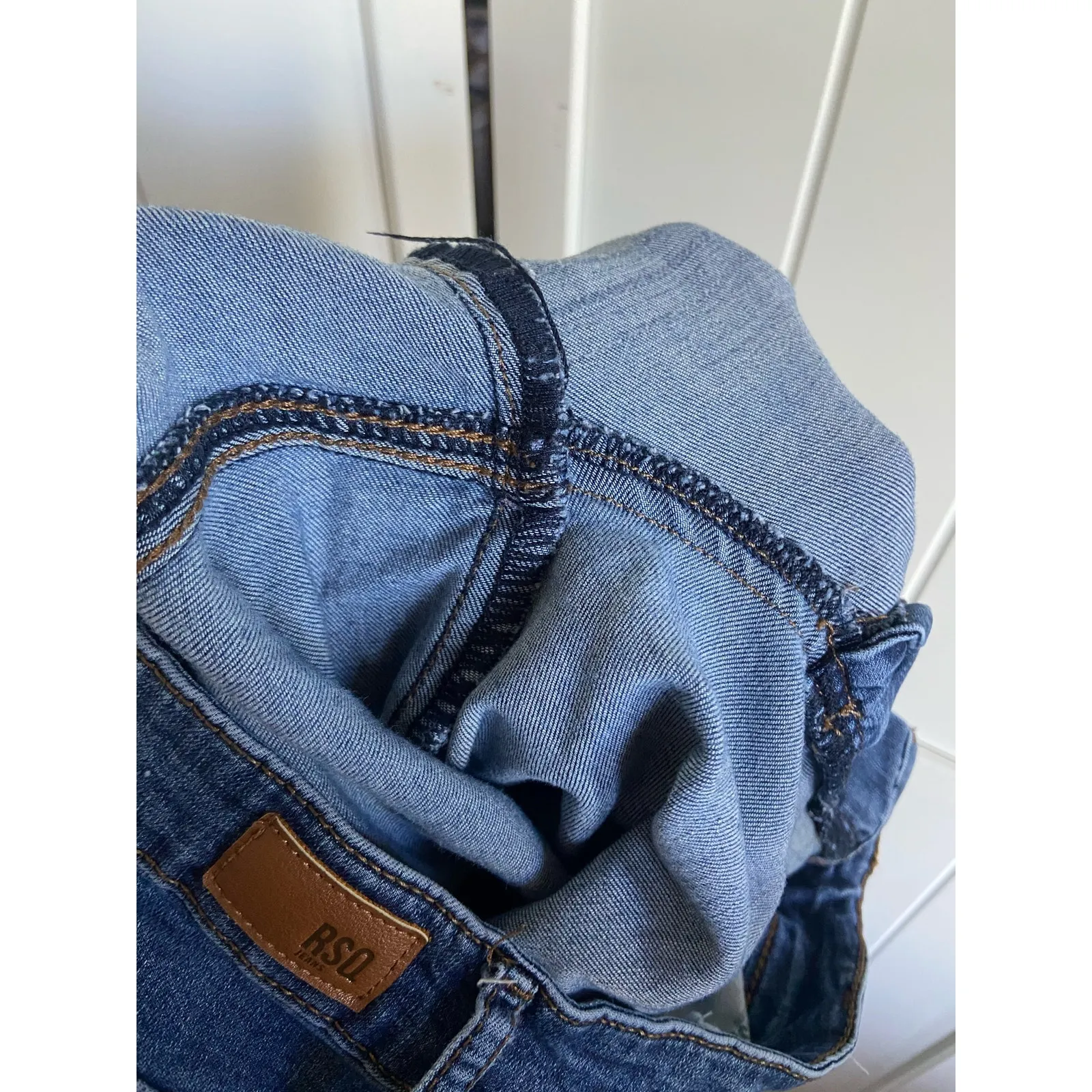 RSQ Womens Jeans Sz 5 or 27 Manhattan High Rise‎ Ripped Skinny Blue Dark Blast - Image 10