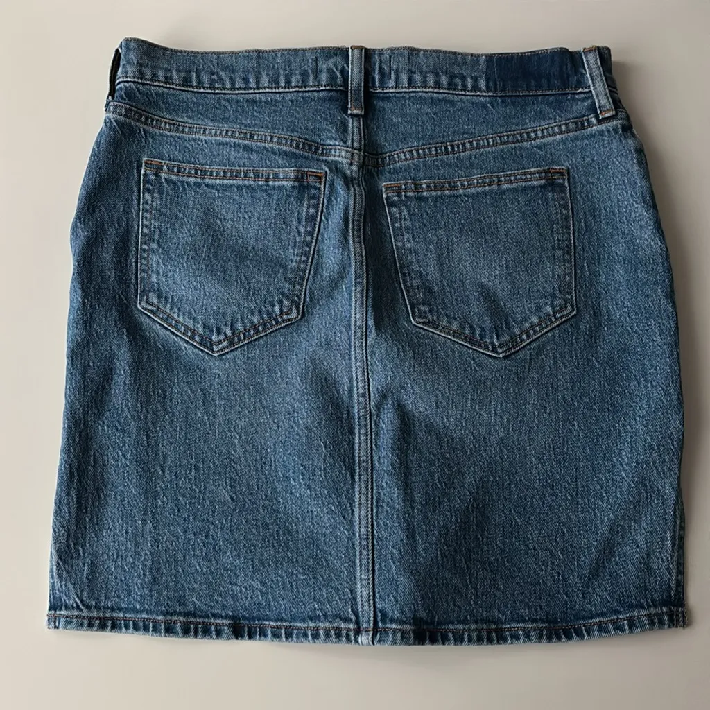 Abercrombie & Fitch Mid Rise Denim Pencil Midi Skirt - Image 3