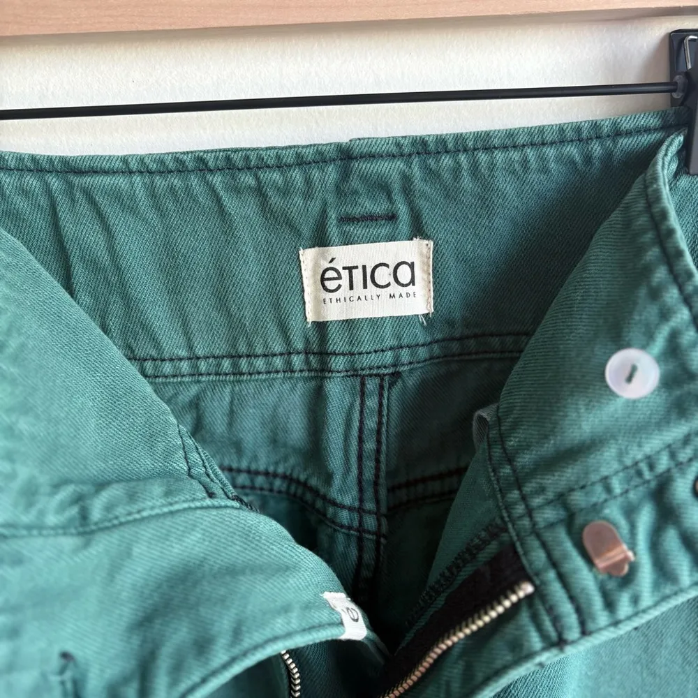 Etica Women’s Barrel Leg Doyle Biker Pants in Quetzal Green Size 31 - Image 12