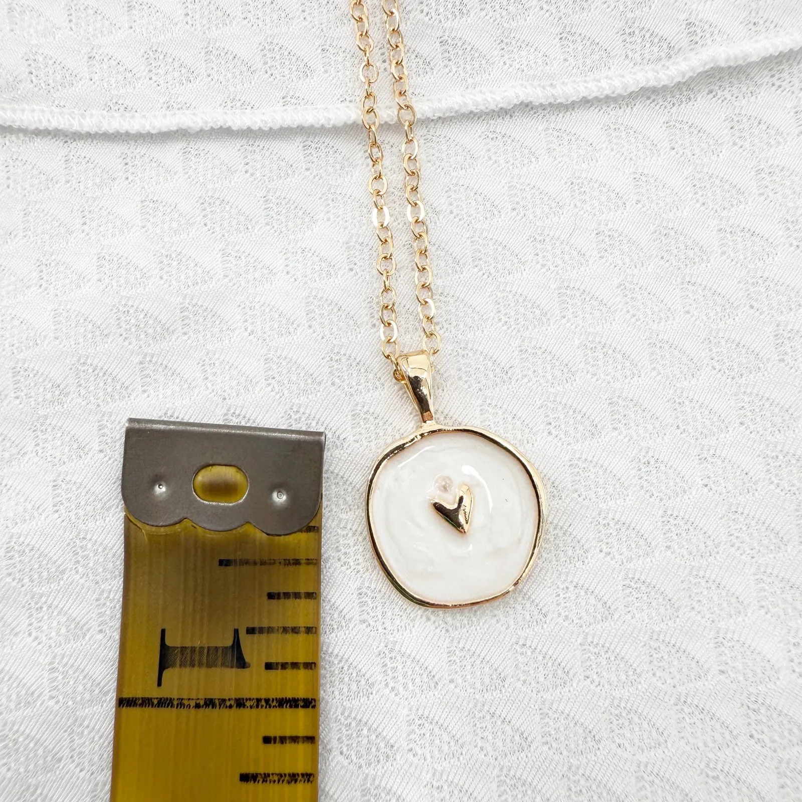 White Heart Necklace, Heart Necklace, Heart Love Necklace, Valentine's Day Gift - Image 5