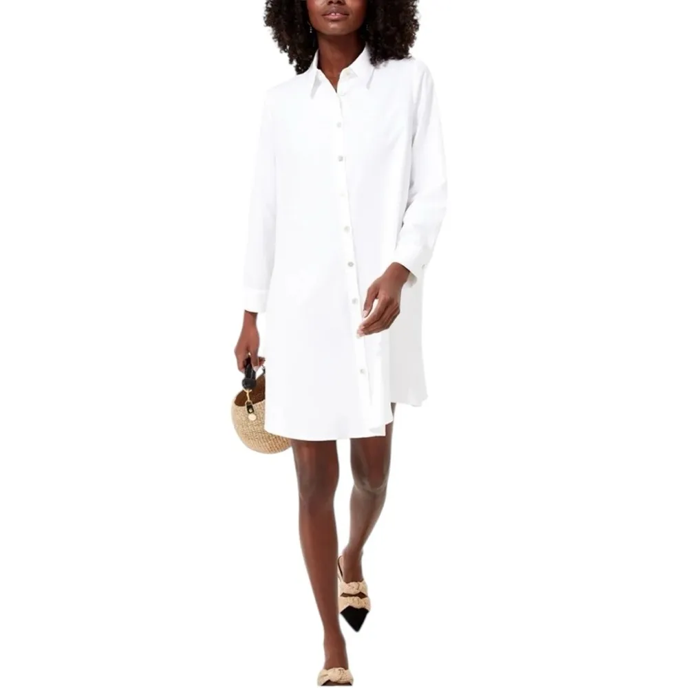 Pomander Place x Tuckernuck - NWOT White Oxford Harris Shirt Dress Sz XS - Image 3
