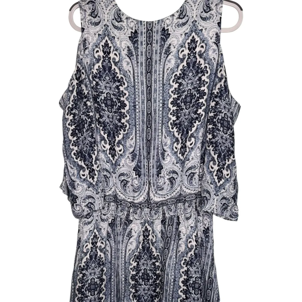 Alice + Olivia Jolene Cold Shoulder Dress Palace Paisley Print Size 10 - Image 5