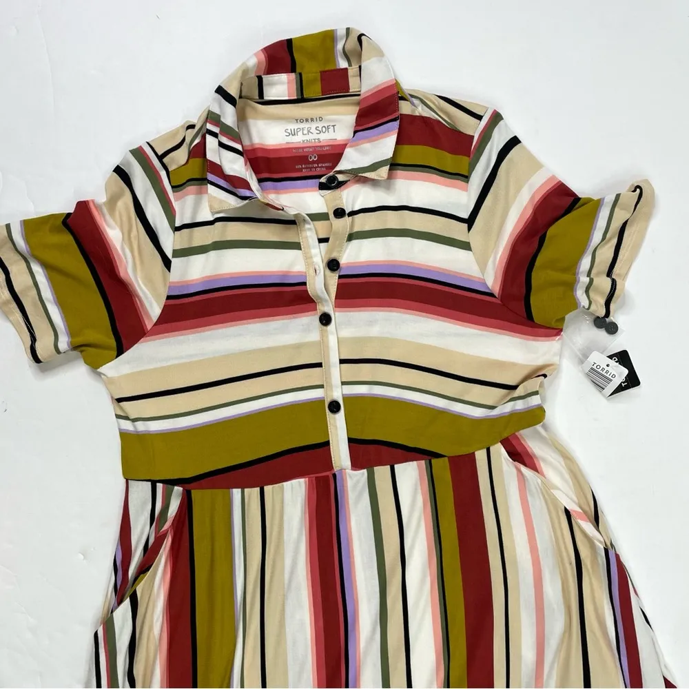 NWT  Striped Skater Dress - Image 4