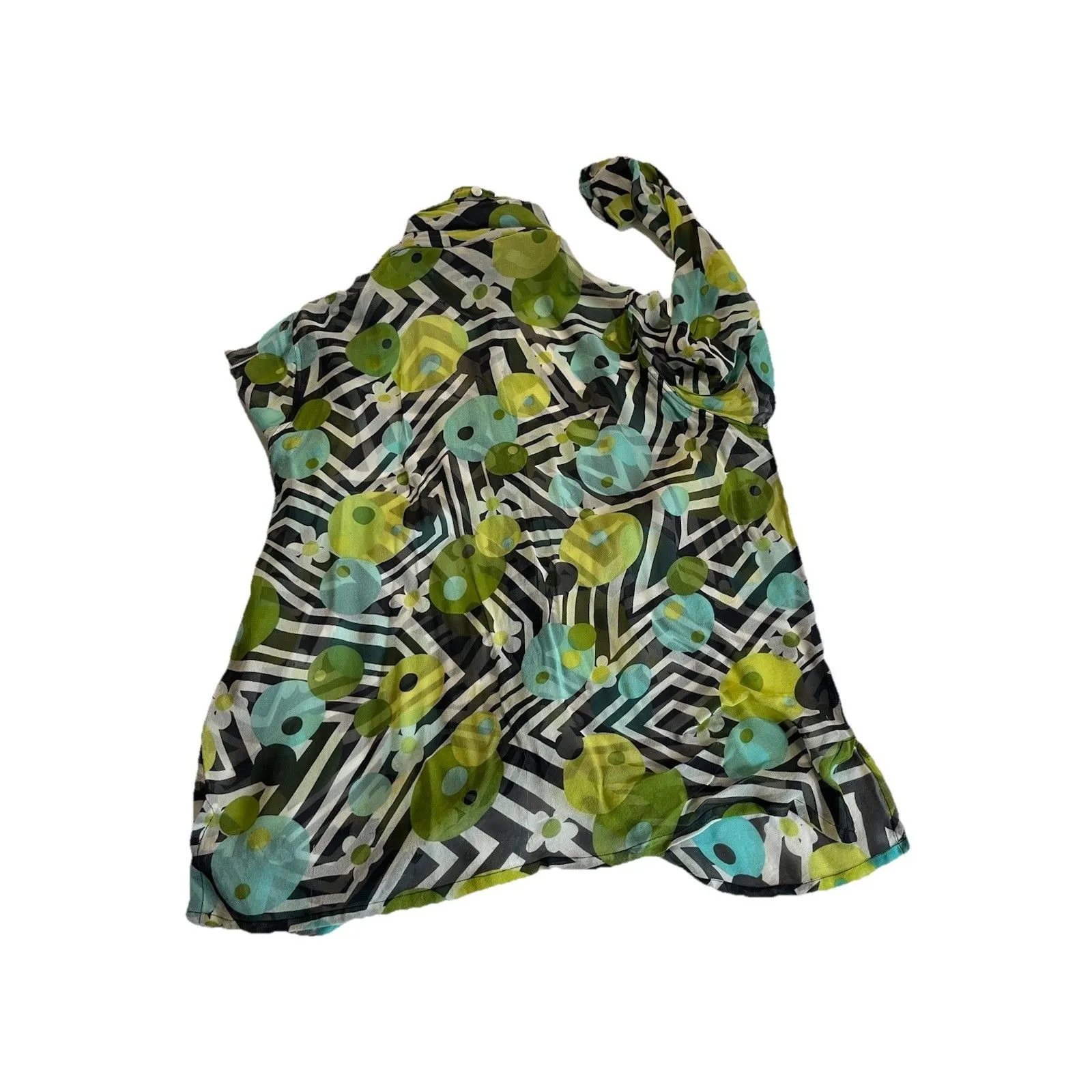 Anne Carson 100% Silk Blouse 1X Retro Vintage - Image 3