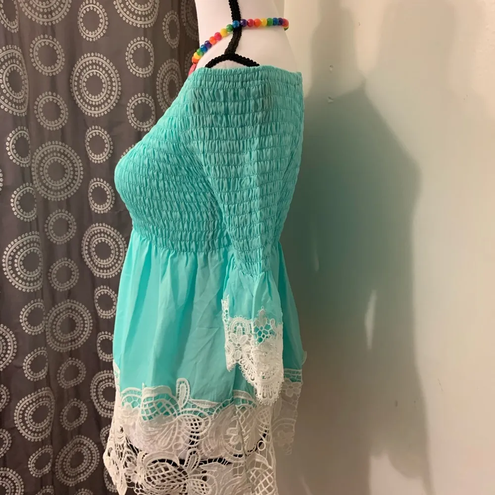 Love Kuza Seafoam Green Tube Top With Lace - Image 4