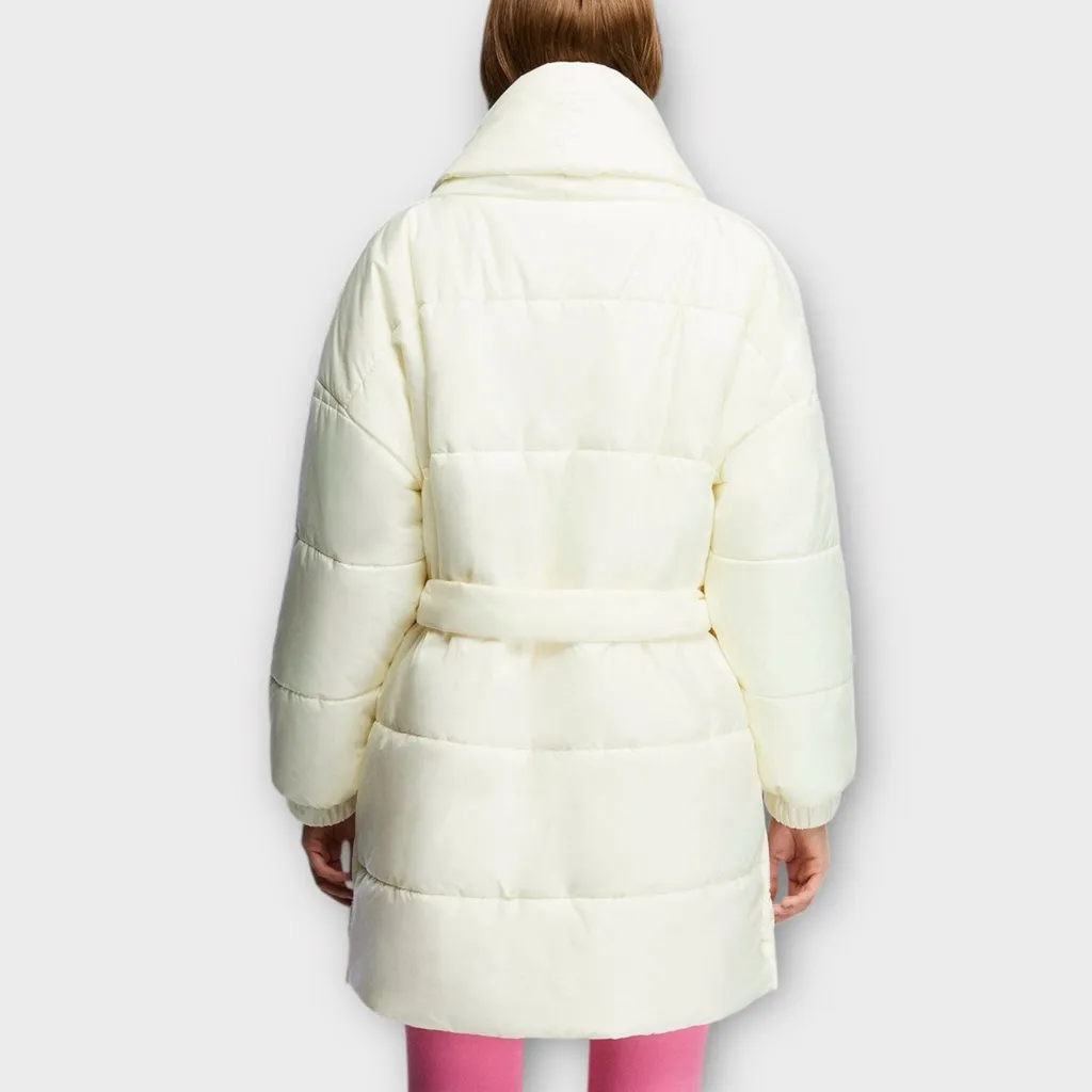 Nocturne Belted Oversized Puffer Jacket – Size 34 (NWT) White - Image 3