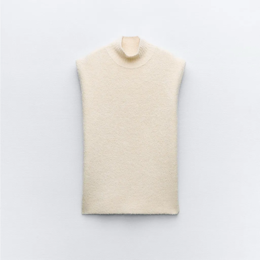 Zara  Cream Soft Sweater - Image 2